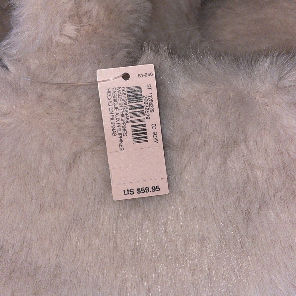NWT Victoria’s Secret White Faux Fur Tote Bag. - Picture 8 of 9